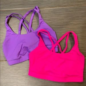 Lot of 2 Sz 6 Lululemon Energy Bras